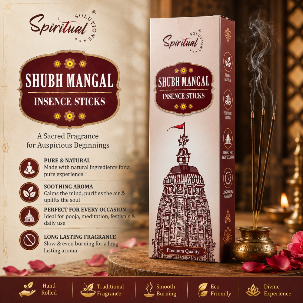 Shubh Mangal Premium Incense Sticks (35 g) | Long Lasting Natural Fragrance Agarbatti for Puja, Meditation, Home & Spiritual Ambience