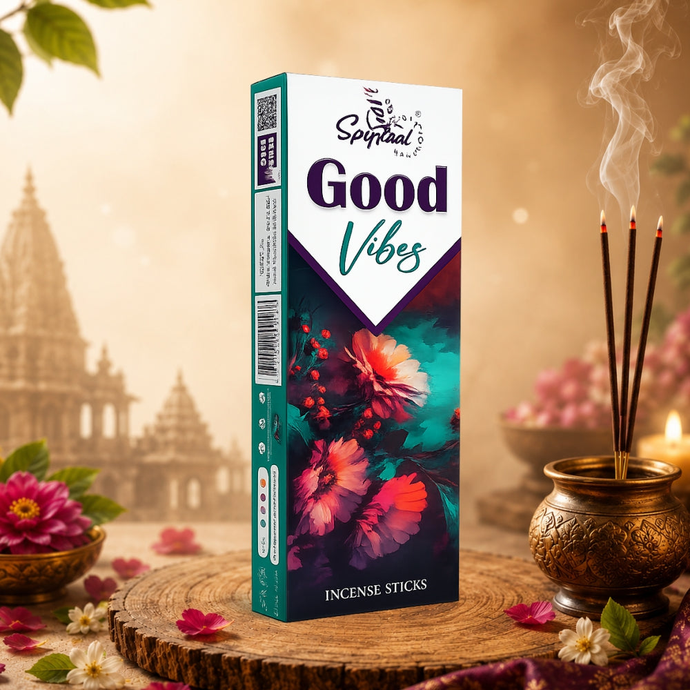 Good Vibes Premium Incense Sticks (35 g) | Long Lasting Natural Fragrance Agarbatti for Puja, Meditation, Home & Spiritual Ambience
