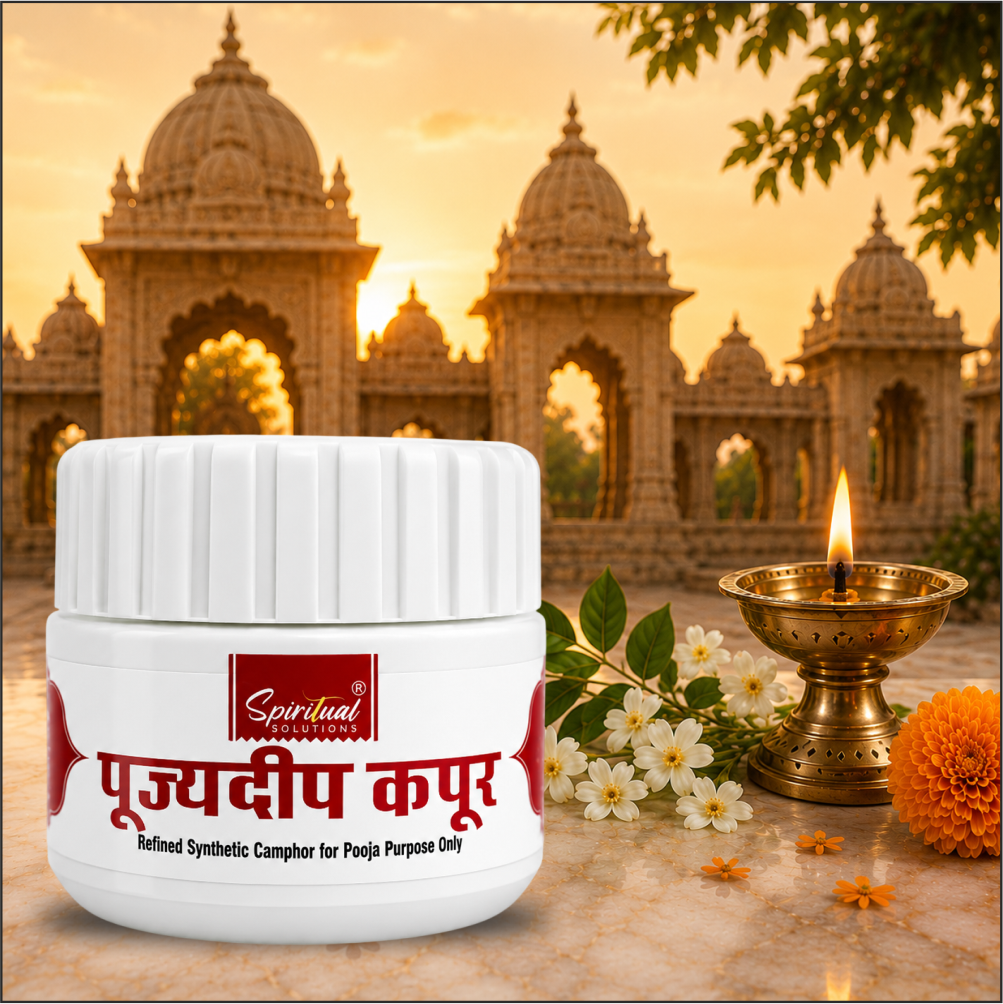 Pujyedeep Kapoor (Camphor) Tablets 10 gm Jar | Pure Kapoor for Pooja, Meditation & Fragrance | Long-Lasting Aroma