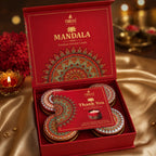 VIBRASA Mandala Premium Scented Candle Gift Box | Pack of 4 Decorative Candles | Indian Mandala Art Design | Fragrance Candle for Home Décor, Festivals, Meditation, Relaxation & Gifting
