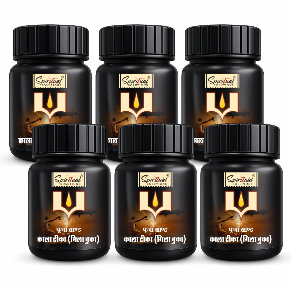 Premium Black Chandan Tika Paste Pack of 6 (40 ml Each) | Sandalwood Tilak for Daily Puja, Mandir, Havan & Festivals | Long Lasting Fragrance