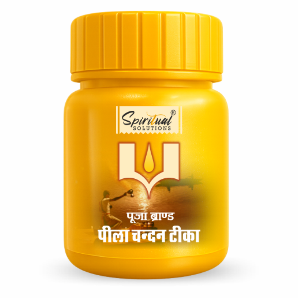 Premium Yellow Chandan Tika Paste Pack of 6 (40 ml Each) | Sandalwood Tilak for Daily Puja, Mandir, Havan & Festivals | Long Lasting Fragrance