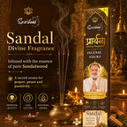 Prarthana Incense Sticks Sandal 9 Gm | Long Lasting Natural Fragrance Agarbatti for Puja, Meditation, Home & Spiritual Ambience
