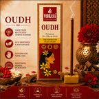 VIBRASA Premium Dry Dhoop Sticks – Oudh | 100 g Each | Pack of 6