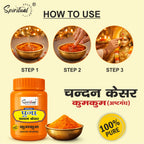 Premium Orange Chandan Kesar Powder Pack of 6 (50g Each) | Pure Puja & Tilak Powder