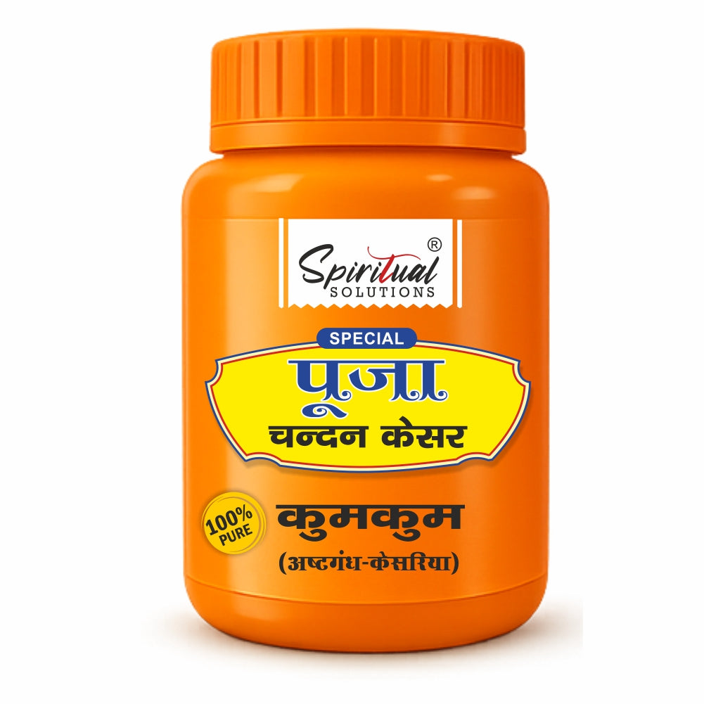 Premium Orange Chandan Kesar Powder Pack of 6 (50g Each) | Pure Puja & Tilak Powder