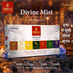 Divine Mist – 7 Days 7 Scents Combo Pack | 7 Spiritual Air Fragrances for 7 Days | Premium Air Freshener Spray – Sandal, Mogra, Lemon, Vrindavan, Rose, Khus & Lavender