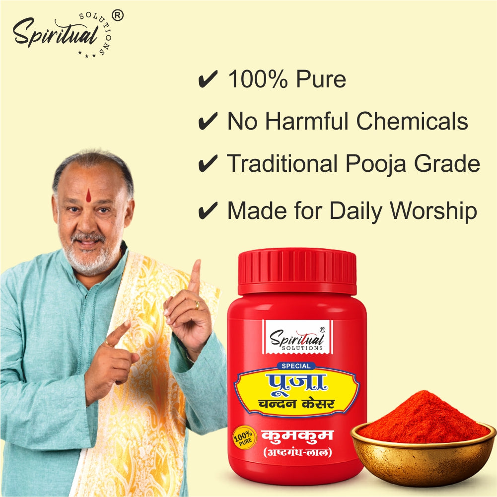 Premium Red Chandan Kesar Powder Pack of 6 (50g Each) | Pure Puja & Tilak Powder
