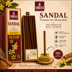 VIBRASA Premium Dry Dhoop Sticks – Sandal | 100 g Each | Pack of 6