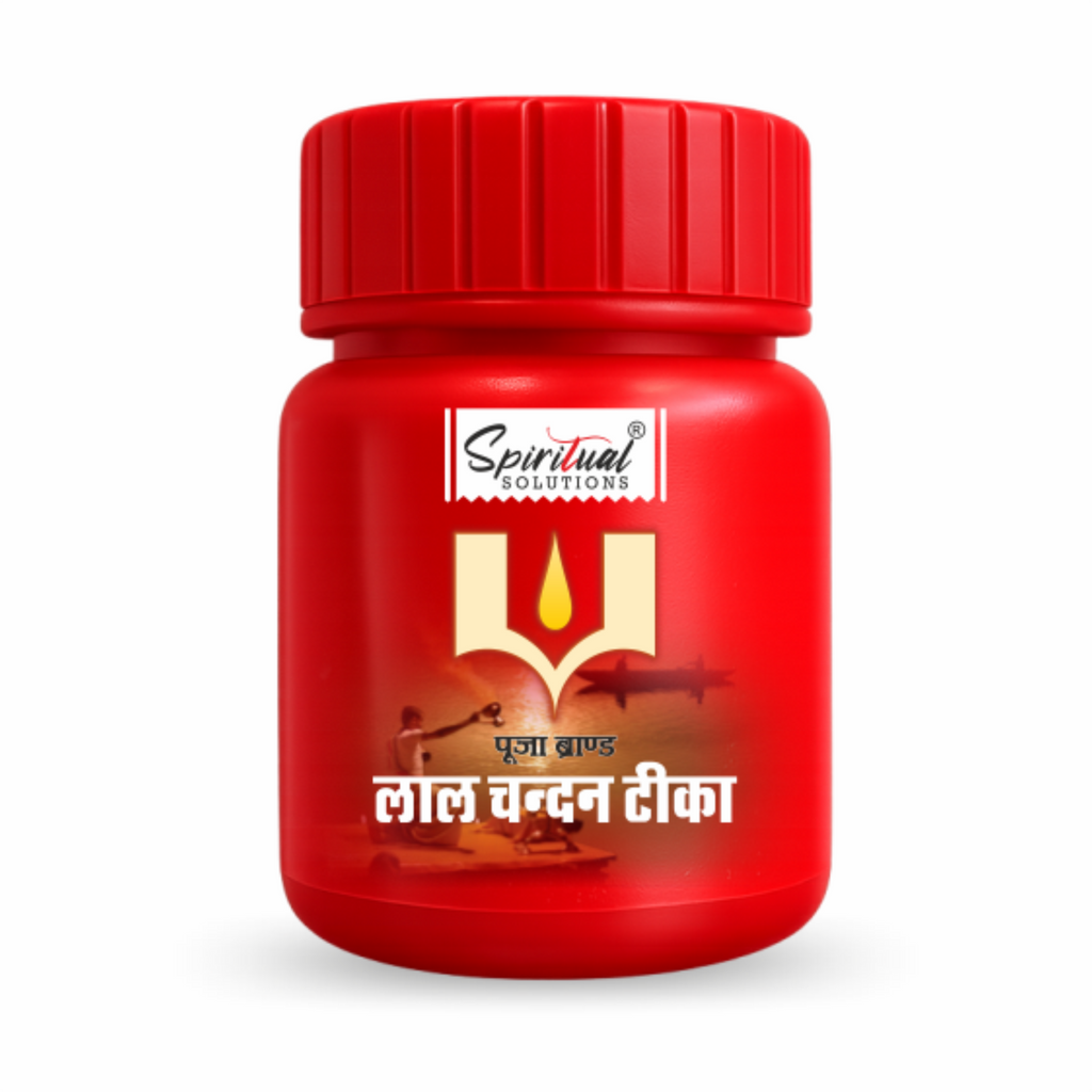 Premium Red Chandan Tika Paste Pack of 6 (40 ml Each) | Sandalwood Tilak for Daily Puja, Mandir, Havan & Festivals | Long Lasting Fragrance