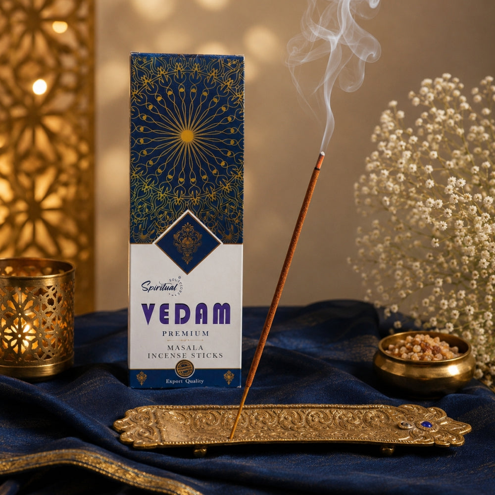 Vedam Premium Masala Incense Sticks (50 g) | Long Lasting Natural Fragrance Agarbatti for Puja, Meditation, Home & Spiritual Ambience