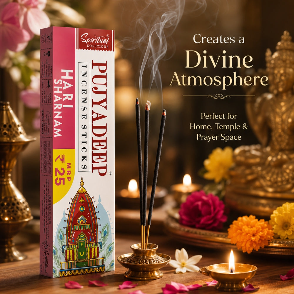 Premium Incense Sticks Hari Sharnam | Long Lasting Natural Fragrance Agarbatti for Puja, Meditation, Home & Spiritual Ambience
